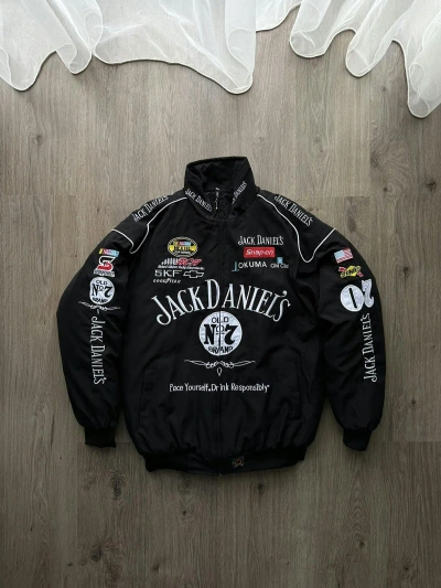 Pre-owned Nascar X Racing Vintage Jack Daniels Nascar Racing Jacket Black