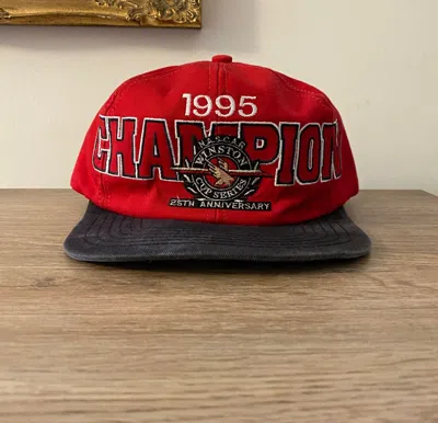 Pre-owned Nascar X Snap Back Vintage ‘95 Jeff Gordon Winston Cup Champ Faded Hat Cap In Red