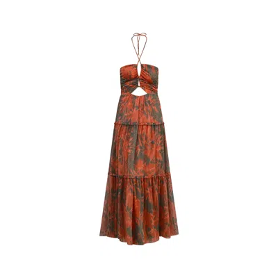 Nash Women's Green / Orange Laura Green Print Dress In Multi