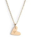 Nashelle 14k-gold Fill Initial Mini Heart Pendant Necklace In Gold/a