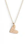 Nashelle 14k-gold Fill Initial Mini Heart Pendant Necklace In Gold/h