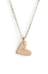 Nashelle 14k-gold Fill Initial Mini Heart Pendant Necklace In Gold/k