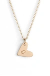 Nashelle 14k-gold Fill Initial Mini Heart Pendant Necklace In Gold/q
