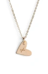 Nashelle 14k-gold Fill Initial Mini Heart Pendant Necklace In Gold/x