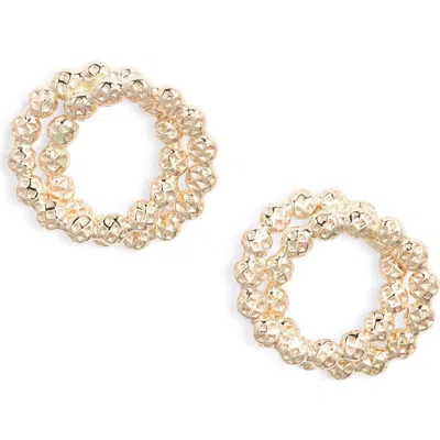 Nashelle Beaded Circle Stud Earrings