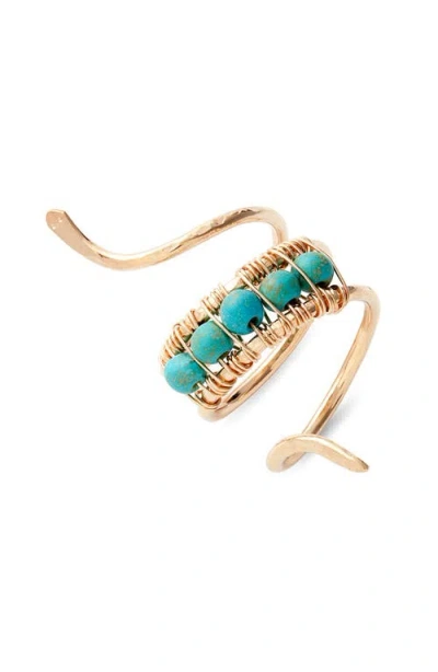 Nashelle Beaded Snake Ring In Multi