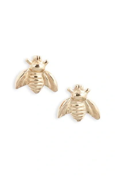 Nashelle Bee Stud Earrings In Gold Fill