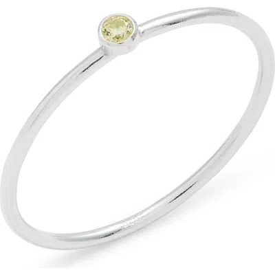 Nashelle Birthstone Ring In August Sterling Silver