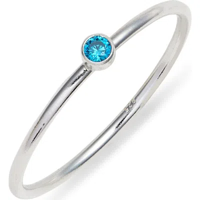 Nashelle Birthstone Ring In December Sterling Silver