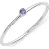 Nashelle Birthstone Ring In February Sterling Silver