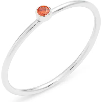 Nashelle Birthstone Ring In January Sterling Silver