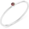 Nashelle Birthstone Ring In July Sterling Silver