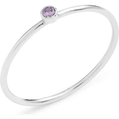 Nashelle Birthstone Ring In June Sterling Silver