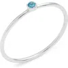 Nashelle Birthstone Ring In March Sterling Silver