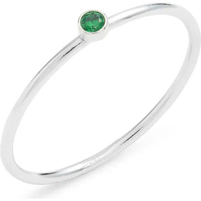 Nashelle Birthstone Ring In May Sterling Silver