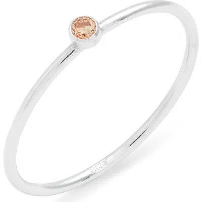 Nashelle Birthstone Ring In November Sterling Silver