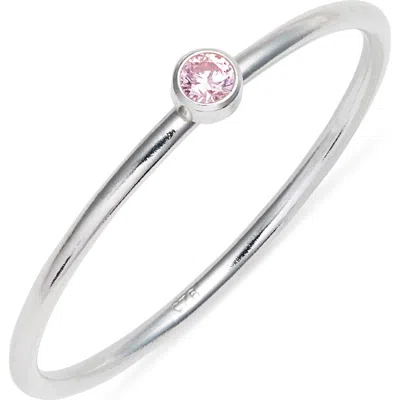 Nashelle Birthstone Ring In October Sterling Silver