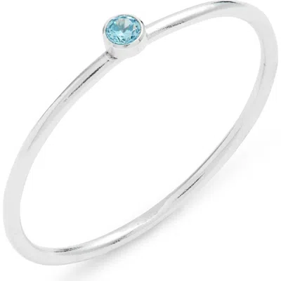 Nashelle Birthstone Ring In September Sterling Silver