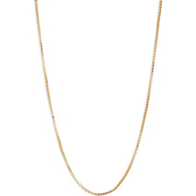 Nashelle Box Chain Necklace In Gold Fill