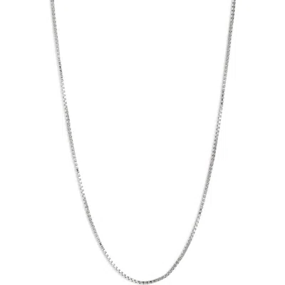 Nashelle Box Chain Necklace In Sterling Silver