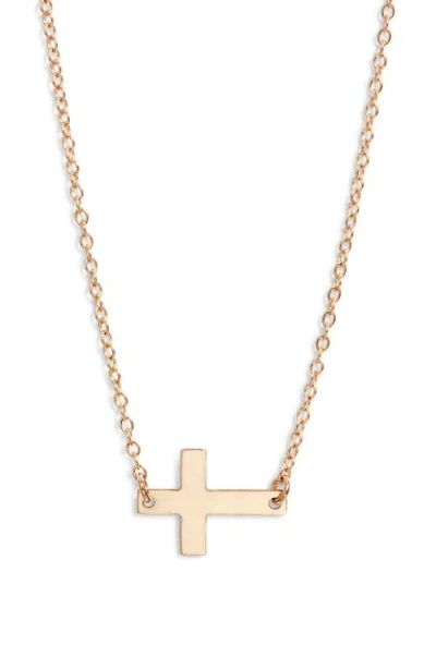 Nashelle Cross Pendant Necklace In Gold