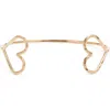 Nashelle Double Heart Ear Cuff In Gold Fill