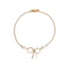 Nashelle Ellie Bow Bracelet In Gold Fill
