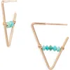 Nashelle Geo Beaded Hoop Earrings In Gold