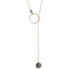 Nashelle Gwyneth Semiprecious Toggle Necklace In Gold