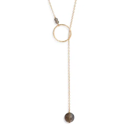 Nashelle Gwyneth Semiprecious Toggle Necklace In Gold