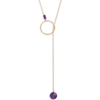 Nashelle Gwyneth Semiprecious Toggle Necklace In Gold