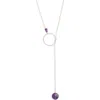 Nashelle Gwyneth Semiprecious Toggle Necklace In Metallic