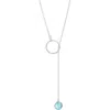 Nashelle Gwyneth Semiprecious Toggle Necklace In Silver