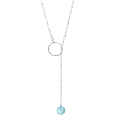 Nashelle Gwyneth Semiprecious Toggle Necklace In Silver