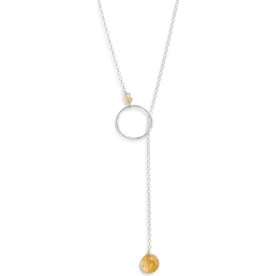 Nashelle Gwyneth Semiprecious Toggle Necklace In Silver