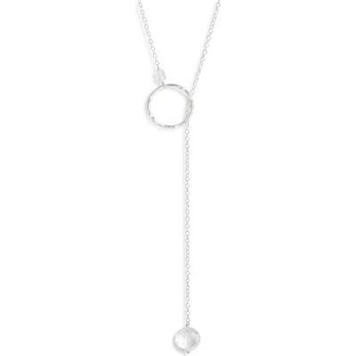Nashelle Gwyneth Semiprecious Toggle Necklace In Silver