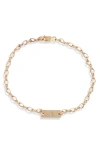 Nashelle Hadley Bar Bracelet In Yellow Gold Fill