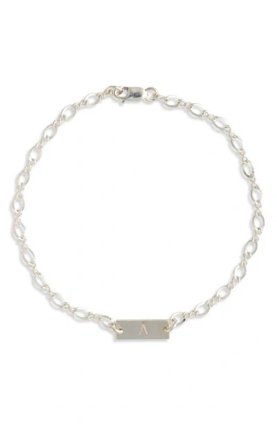 Nashelle Hadley Initial Bar Bracelet In Sterling Silver - A