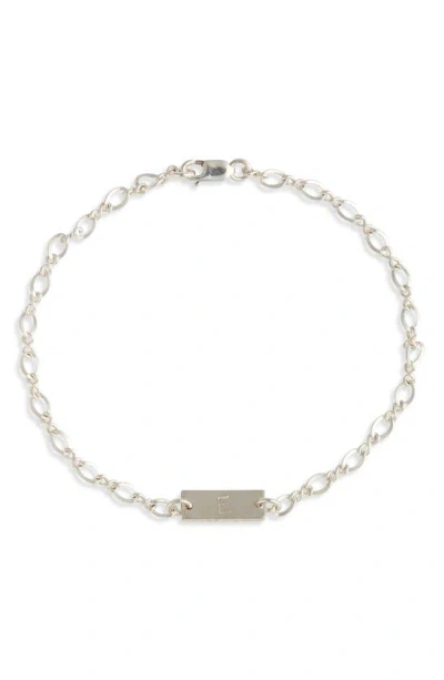 Nashelle Hadley Initial Bar Bracelet In Sterling Silver - E