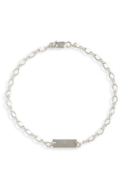 Nashelle Hadley Initial Bar Bracelet In Sterling Silver - K