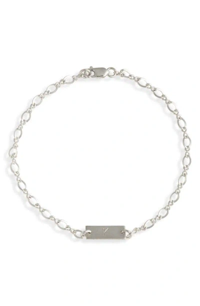 Nashelle Hadley Initial Bar Bracelet In Metallic