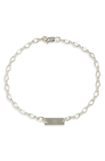 Nashelle Hadley Initial Bar Bracelet In Metallic