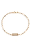 Nashelle Hadley Initial Bar Bracelet In Yellow Gold Fill - A