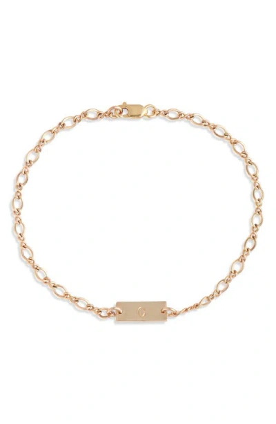 Nashelle Hadley Initial Bar Bracelet In Yellow Gold Fill - C