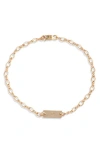 Nashelle Hadley Initial Bar Bracelet In Yellow Gold Fill - D