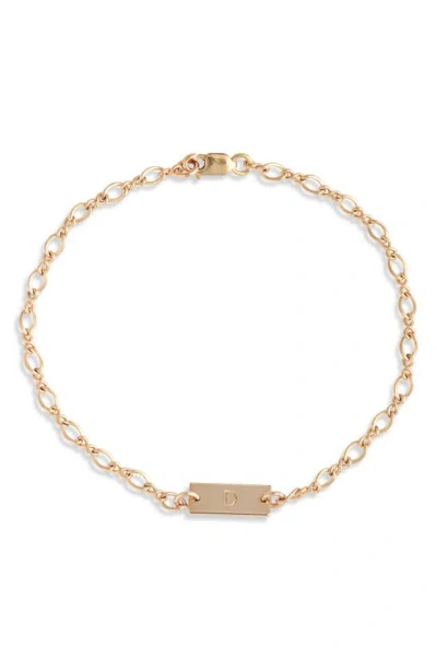 Nashelle Hadley Initial Bar Bracelet In Gold