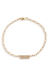 Nashelle Hadley Initial Bar Bracelet In Yellow Gold Fill - E