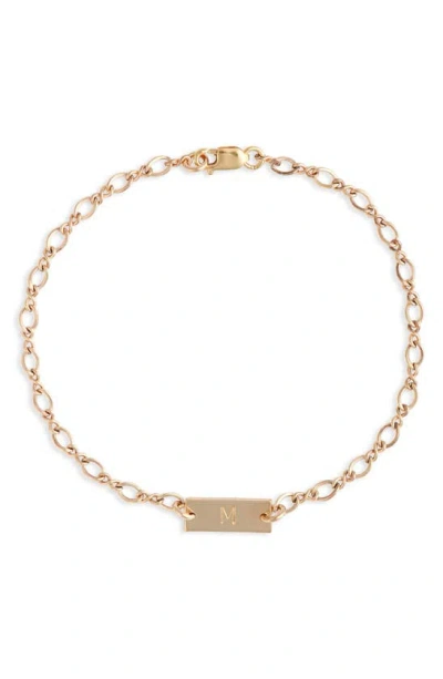Nashelle Hadley Initial Bar Bracelet In Gold