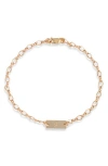 Nashelle Hadley Initial Bar Bracelet In Yellow Gold Fill - S