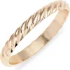 Nashelle Half Twisted Band Ring In Gold Fill